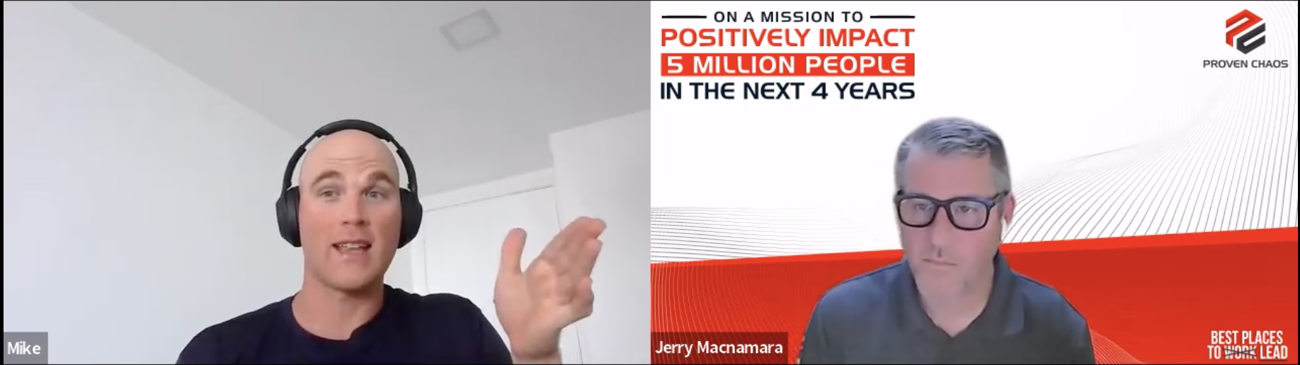 Jerry Macnamara on a video coaching session with a client CEO